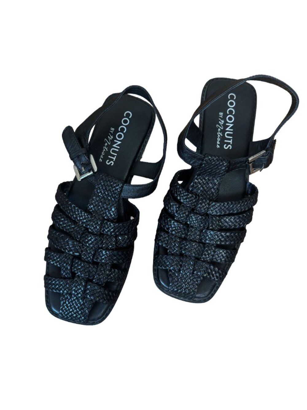 Anthropologie Coconuts by Matisse  Fisherman Flat Sandal Braided Black Women's 9